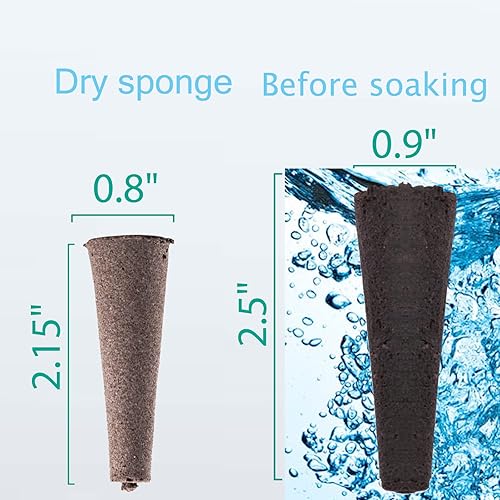 Miniatura 4 de Paquete de 100 esponjas hidropónicas, esponjas de repuesto para pre-cultivo, kit de sistema de cultivo hidropónico compatible con esponjas