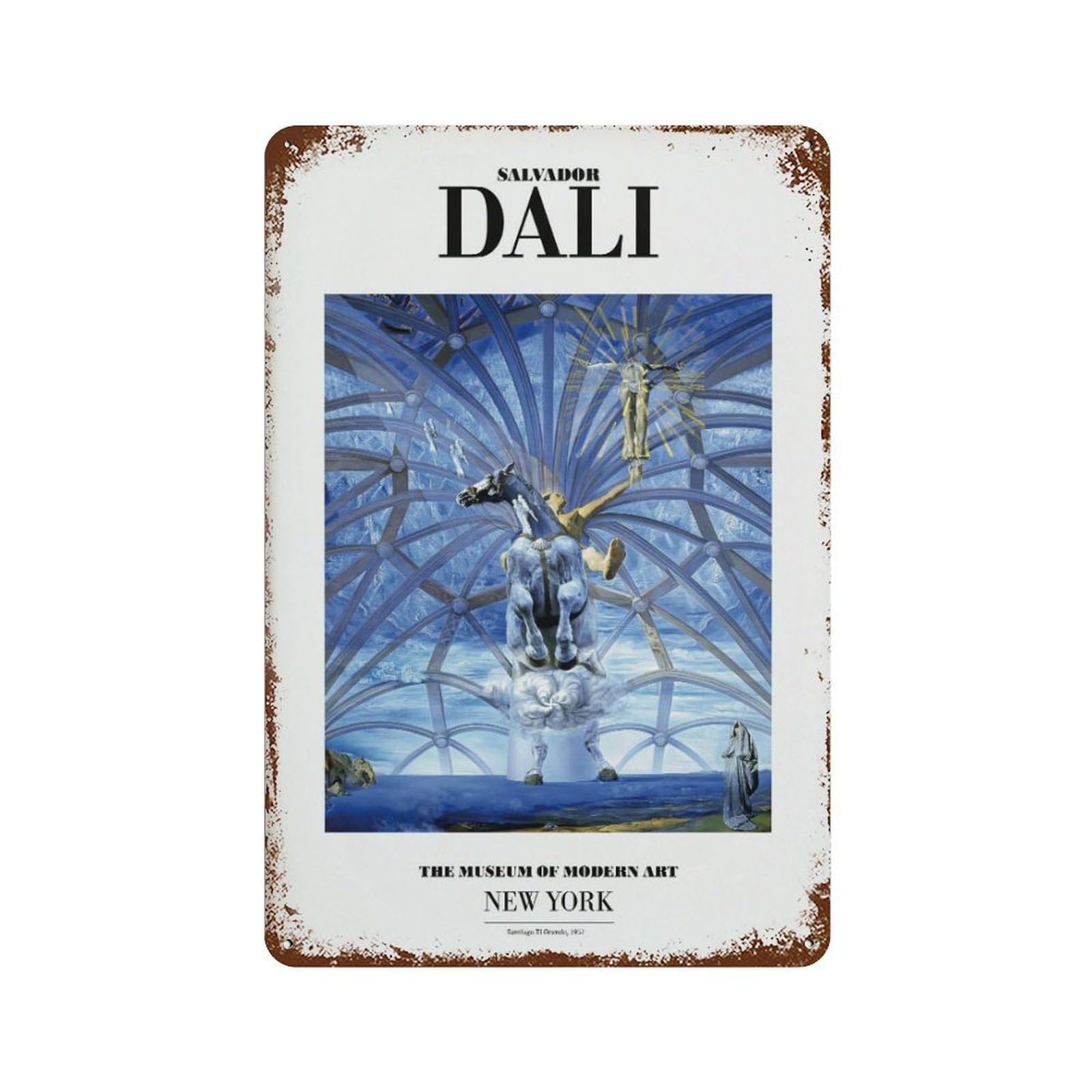 xiaoxiaoshen Salvador Dali 'santiago El Grande' Exhibition Wall Decor Art Metal Tin Poster Modern Home Decor Art Home Bar Shop Decorations Vintage Sign 30x20cm