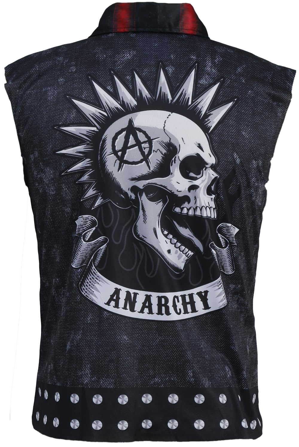 FIESTAS GUIRCA | Gilet Punk pour Homme Adulte - Accessoire de Costume Style Punk Rock pour Fêtes et Célébrations - Idéal pour Halloween et Carnaval - Multicolore