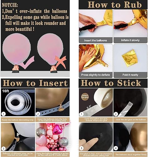 Miniatura 6 de Guirnalda de arco de globos metálicos de color rosa intenso de 22 pulgadas, 18, 14, 10 y 6 pulgadas, cumpleaños, baby shower, despedida de soltera,