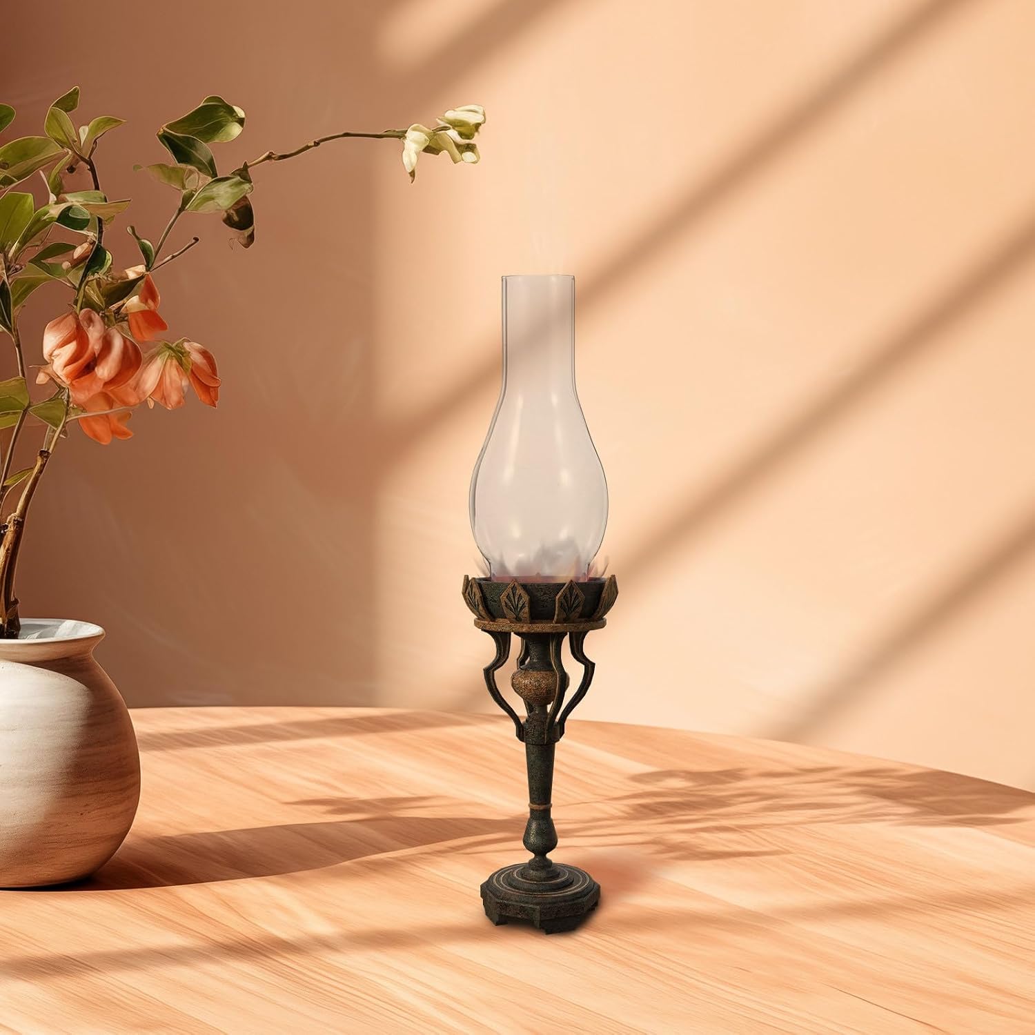Vintage Oil Lamp Glass Chimney Replacement Hurricane Shade | 23.00x6.50x5.00cm Size, Camping Outdoors and Reading Use, Gentle Glow with Easy Maintenance