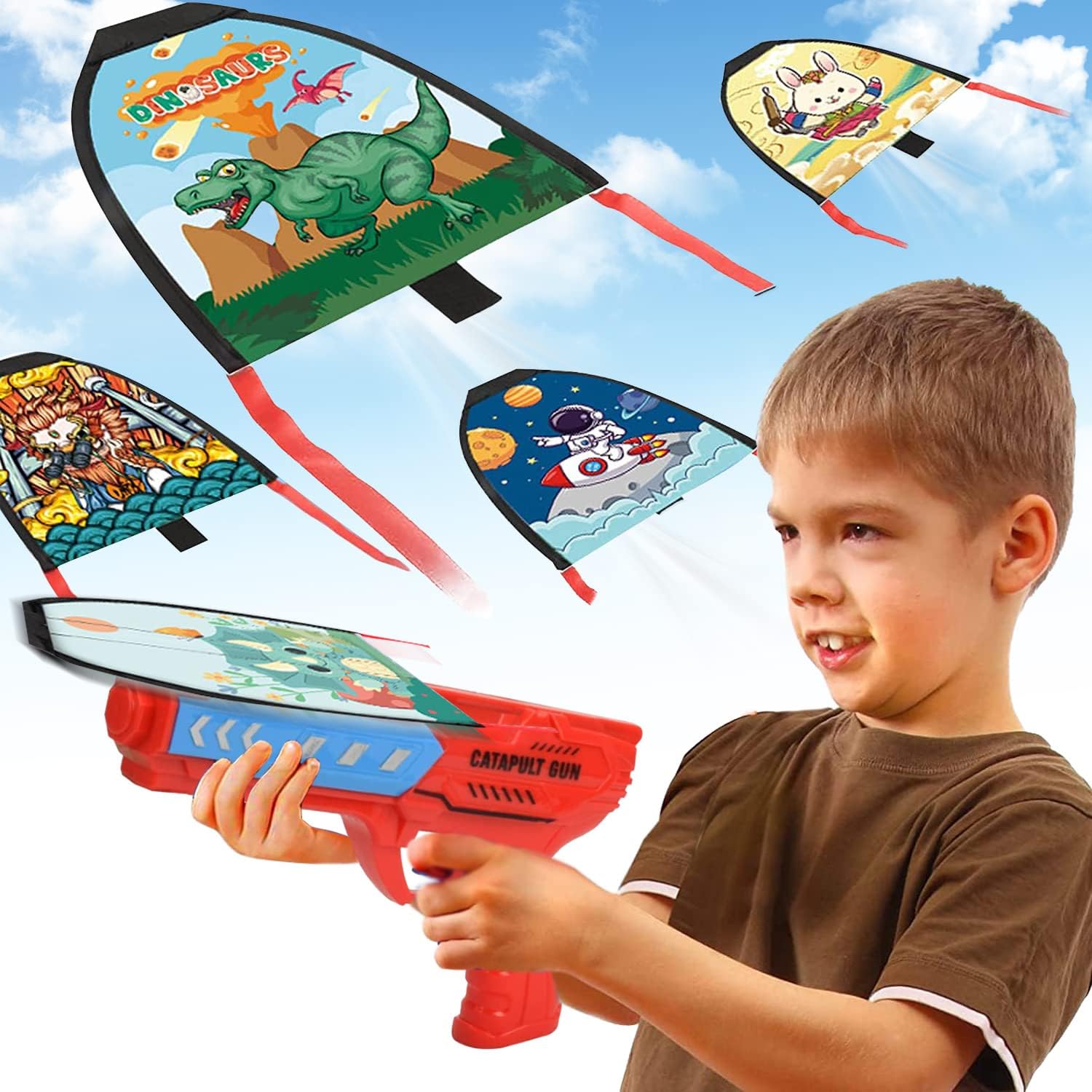 2023 Kite Launcher Toy Outdoor Toys for Kids Catapult Kite Toys for Boys Outdoor