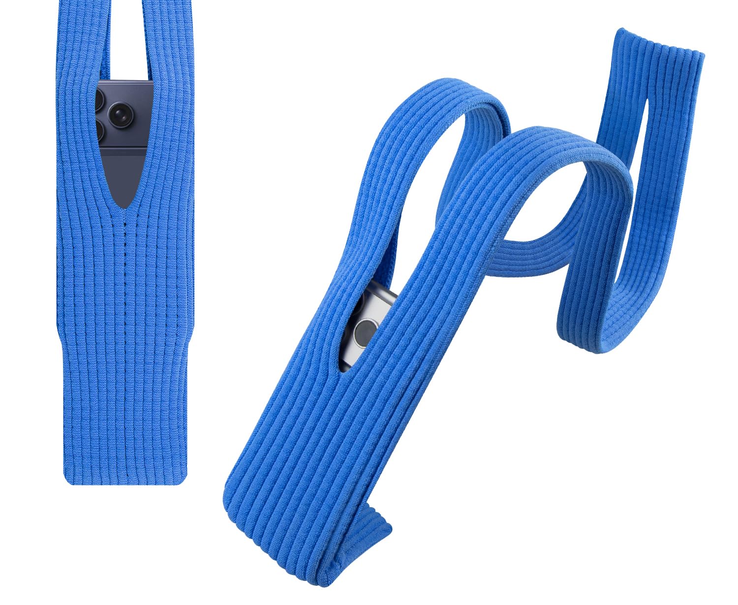 SOULWIT Pochette Téléphone Tricotée, Étui en Tricot Léger et Extensible pour Téléphone Portable, Sacs Bandoulière et Plusieurs Styles de Port