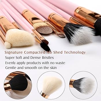 Amazon.com: Z'OREYA Makeup Brush Set 12pcs Pink Synthetic Makeup