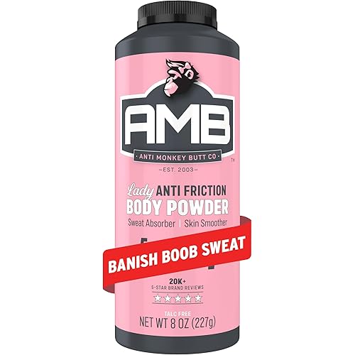 Anti Monkey Butt Body Powder for Women, Talc-Free Sweat & Chafing Relief with Calamine, Hypoallergenic Formula, 8 oz (Pack of 1)
