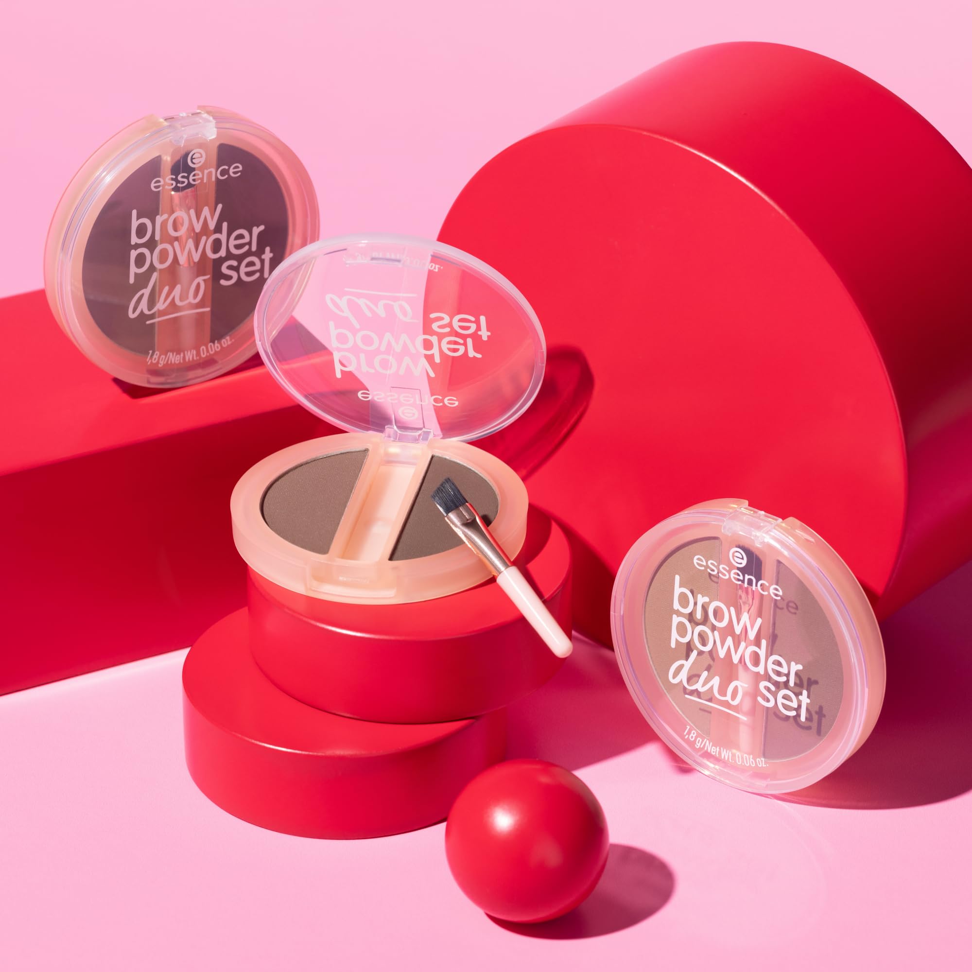 essence zestaw do brwi brow powder duo, konturowanie, naturalny (1.8g)
