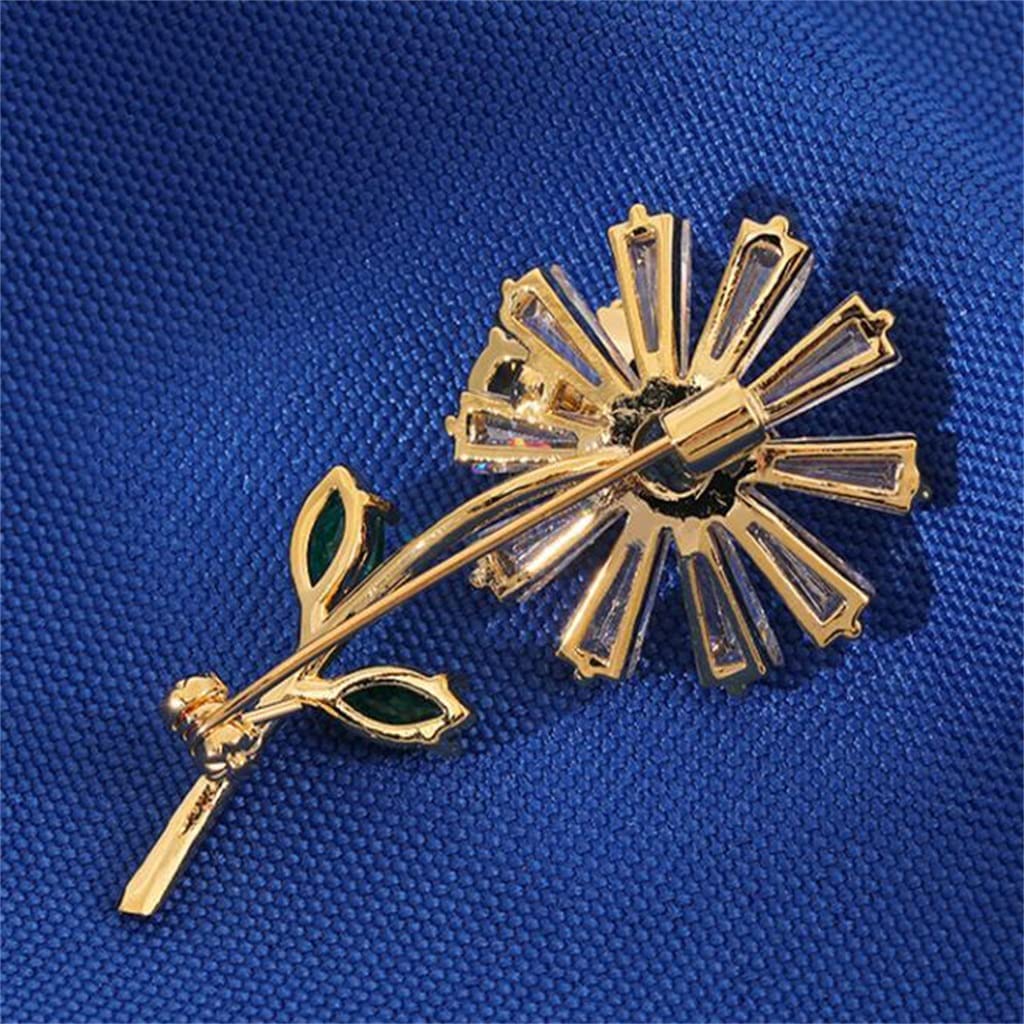 Broches con Forma de Margarita, Broche de Cobre, Pin de Collar a la Moda para Chal, Pin, Clips para Collar, Accesorios, Pin de Solapa para Banquete de Boda