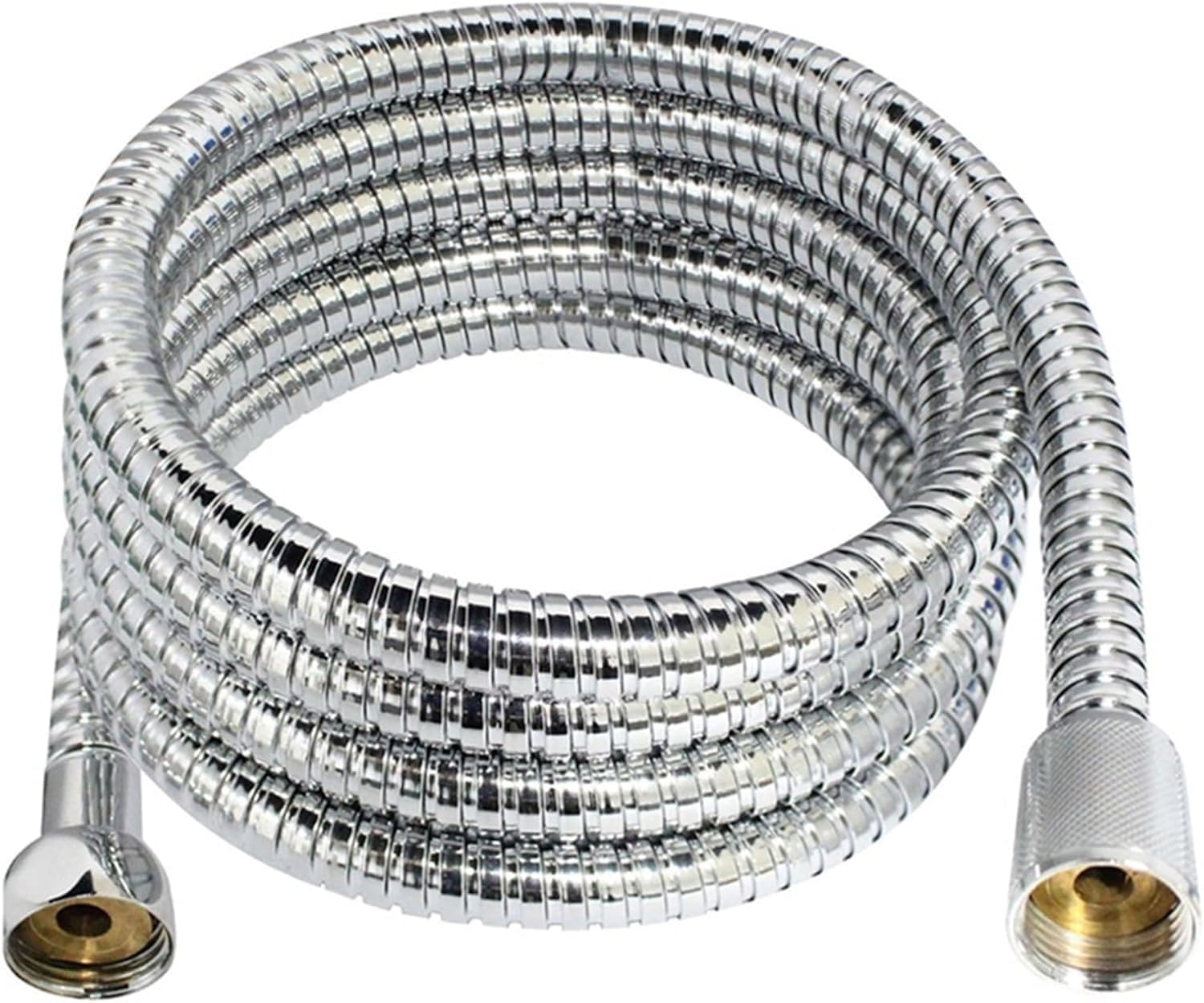 Shower Hose, Stainless Steel Flexible Shower Hose Bathroom Water Extension 1m 1.5m 2m Silver