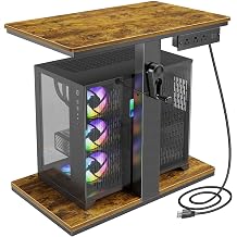Computer Tower Stand with Charging Station & USB Ports