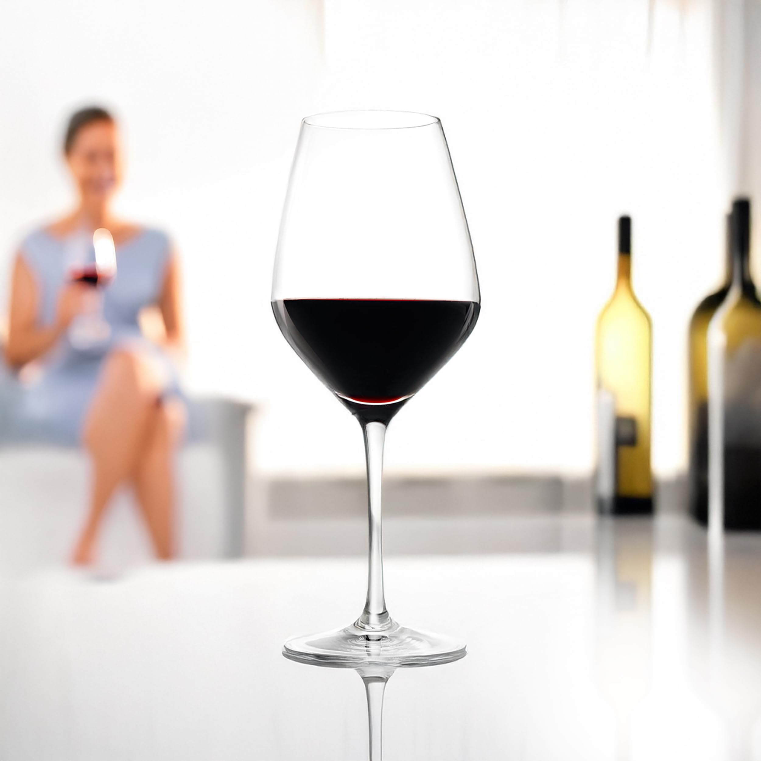 Stölzle Lausitz Exquisit Royal Bordeauxgläser Rotweingläser 645 ml, 6er-Set | Bordeauxgläser und Rotweingläser für Bordeaux-Weine und Aromaentfaltung, aus Kristallglas, stoßfest & spülmaschinengeeignet