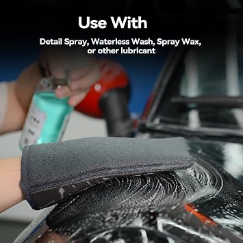 Premium Clay Mitt for Car Detailing Advanced Grade Clay Bar Glove Removes Overspray, Water Spots, Iron & Rail Dust | Fast, Reusable, Scratch-Free