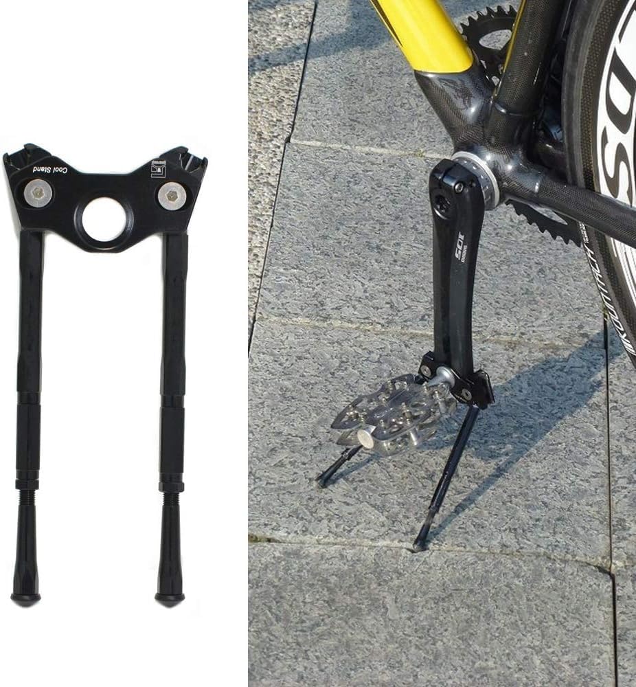ZEOSS Gearoop Bicycle CoolStand Alloy Adjustable Side Stick 33-39 mm, Black, ST1914-Q