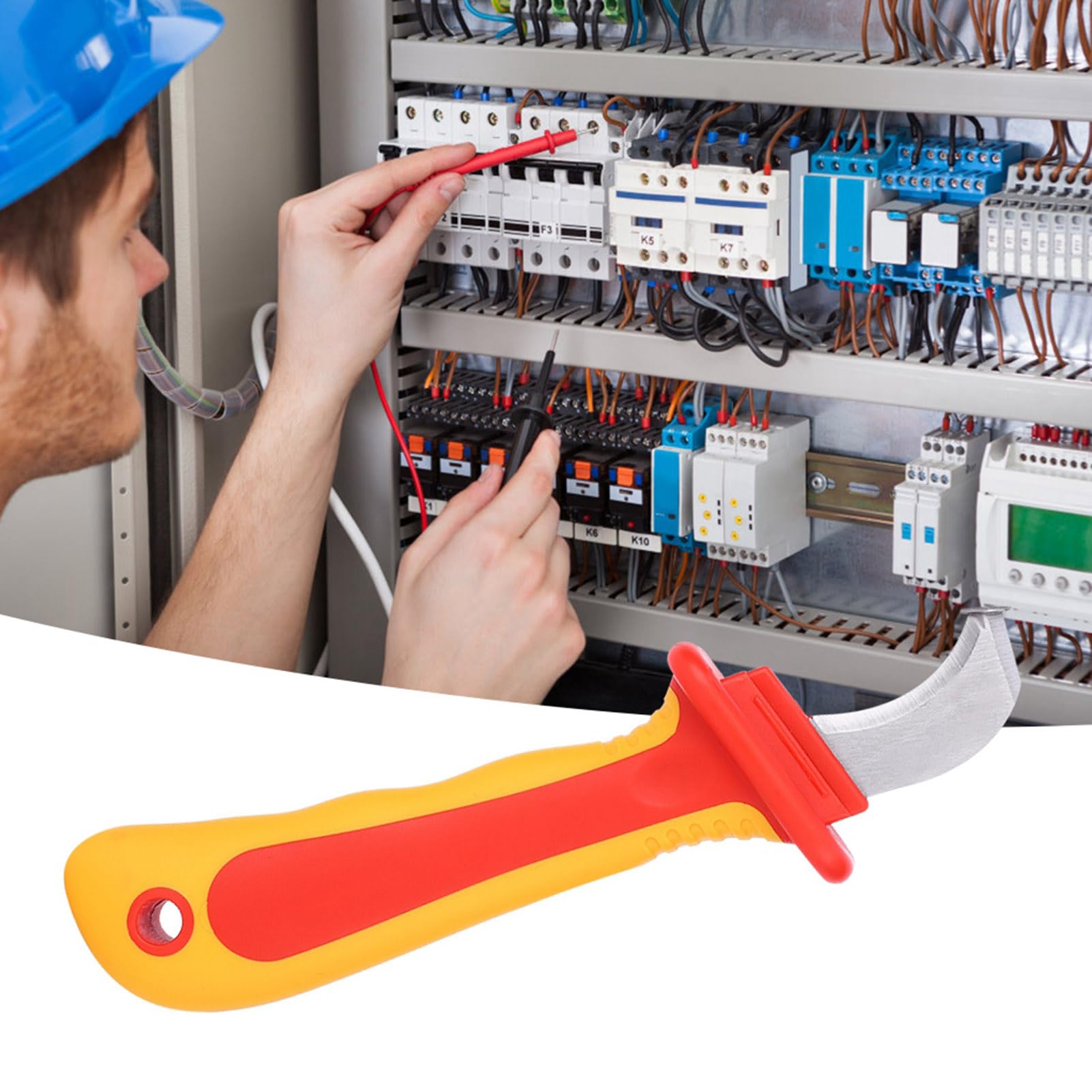 Cuchillo de Electricista Aislado Cortador Pelacables Antimagnético