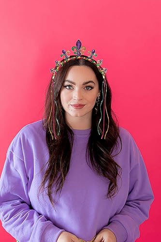 Miniatura 2 de MOLOCH Mardi Gras - Diadema con purpurina para disfraz de carnaval accesorio para el cabello regalos