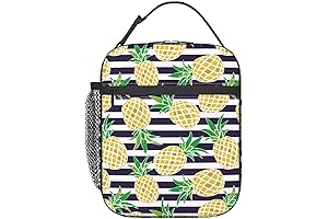 The Lunch Box Pineapple | Insulated Lunch Bag Cooler Bag Tote Picnic Bag Travel Organizer