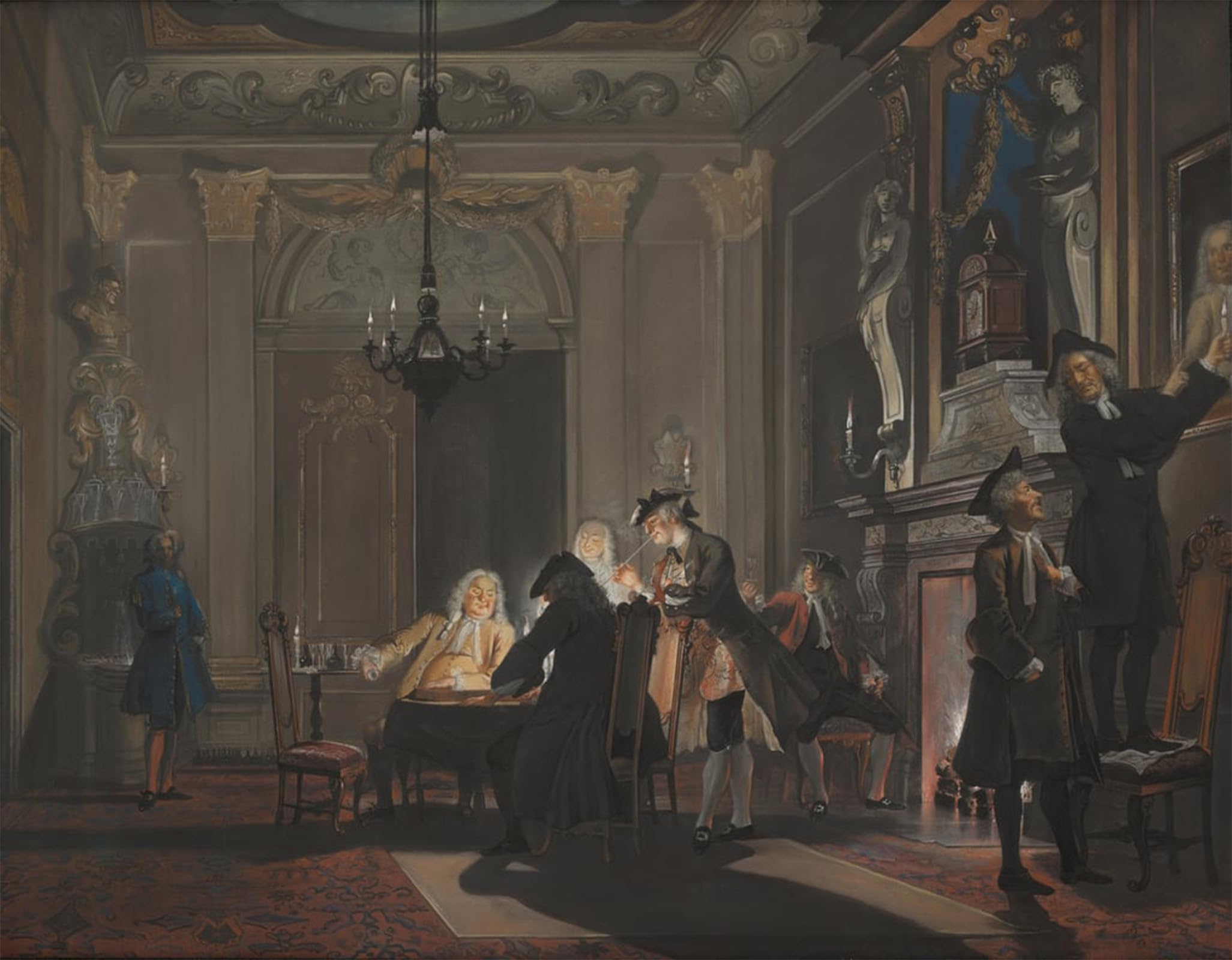ARTXLXXBN Famous Painting Art Wall Decor Abstract Art Picture It Was Among the Brethren by Cornelis Troost Animal Pictures for Home Decor 60x90cm