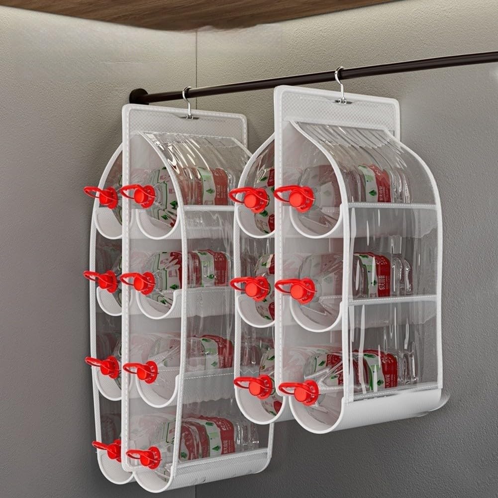 Organizador transparente para colgar en la pared, bolsa de almacenamiento de malla multicapa que ahorra espacio, PVC, plegable, lavable, ropa, zapatos, bolsas pequeñas, entradas, armarios