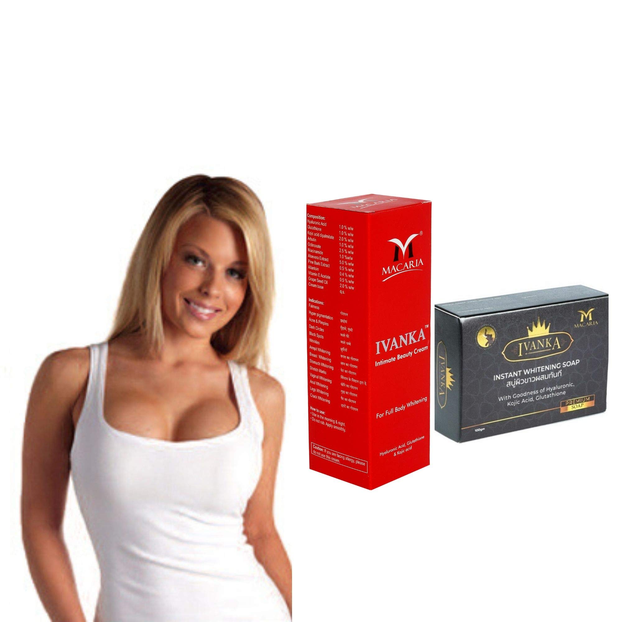 HYPERPIGMENTATION CREAM/WHITENING CREAM/FULL BODY SKIN WHITENING CREAM WITH IVANKA INSTANT WHITENING SOAP