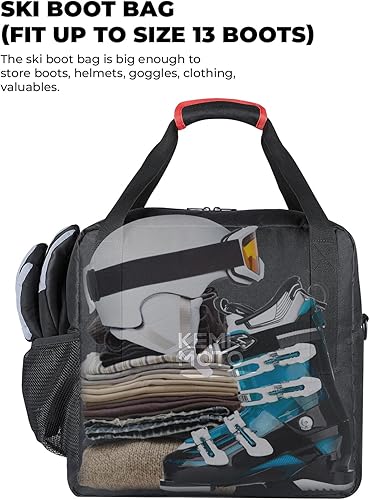 Miniatura 4 de KEMIMOTO Ski Bag and Boot Bag Combo, Snowboard Bag Padded Ski Bags for Air Travel, Snow Ski Bags Fit Skis Up to 200cm, Ski Double Bag Combo
