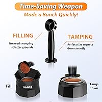 Vista 5 de AANQQ Kit de recarga para cápsulas Nespresso Vertuo: soporte reutilizable para cápsulas Vertuo con 100 tapas de sellado de papel de aluminio