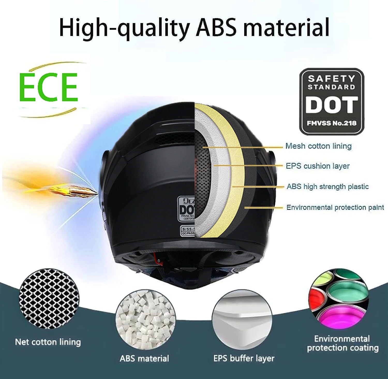 Casco Modular Motocicleta Abatible, Integrado Casco Moto, ECE Homologado con Doble Visera, con Guantes Y Cubrecara, para Adultos Hombres Mujeres Scooter Cruiser Ciclomotor V,Small