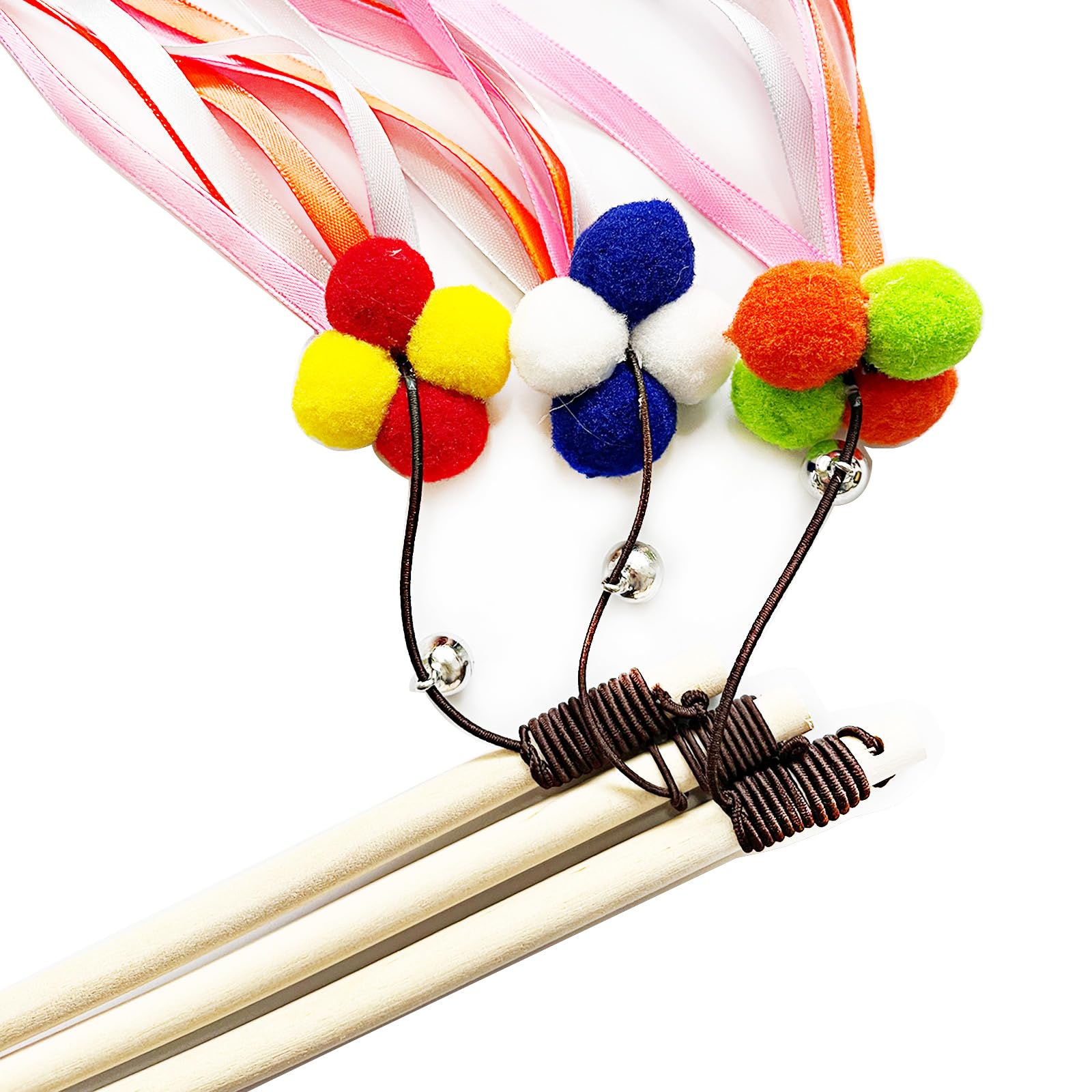 Varitas para gatos, 3 varitas interactivas para gatos con campana, varitas de juguete para gatos y gatitos