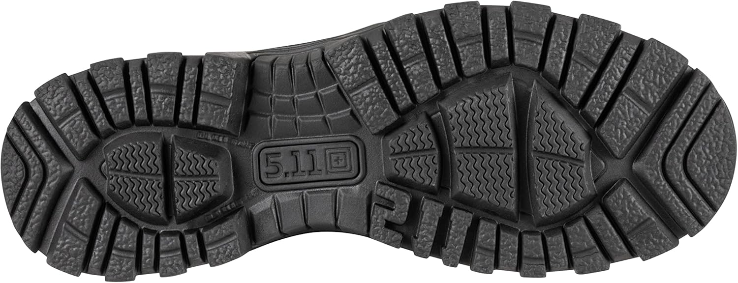 5.11 Tactical Men's EVO 2.0 6" Side-Zip Military Boots, Polishable Leather & Nylon, Slip & Heat Resistant Outsole, Style 12449, Black