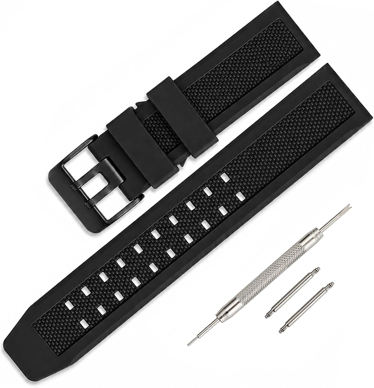 23mm Silicone Replacement Watch Band for Luminox 3050 8800 3950 Series, Waterproof Military-Style Strap