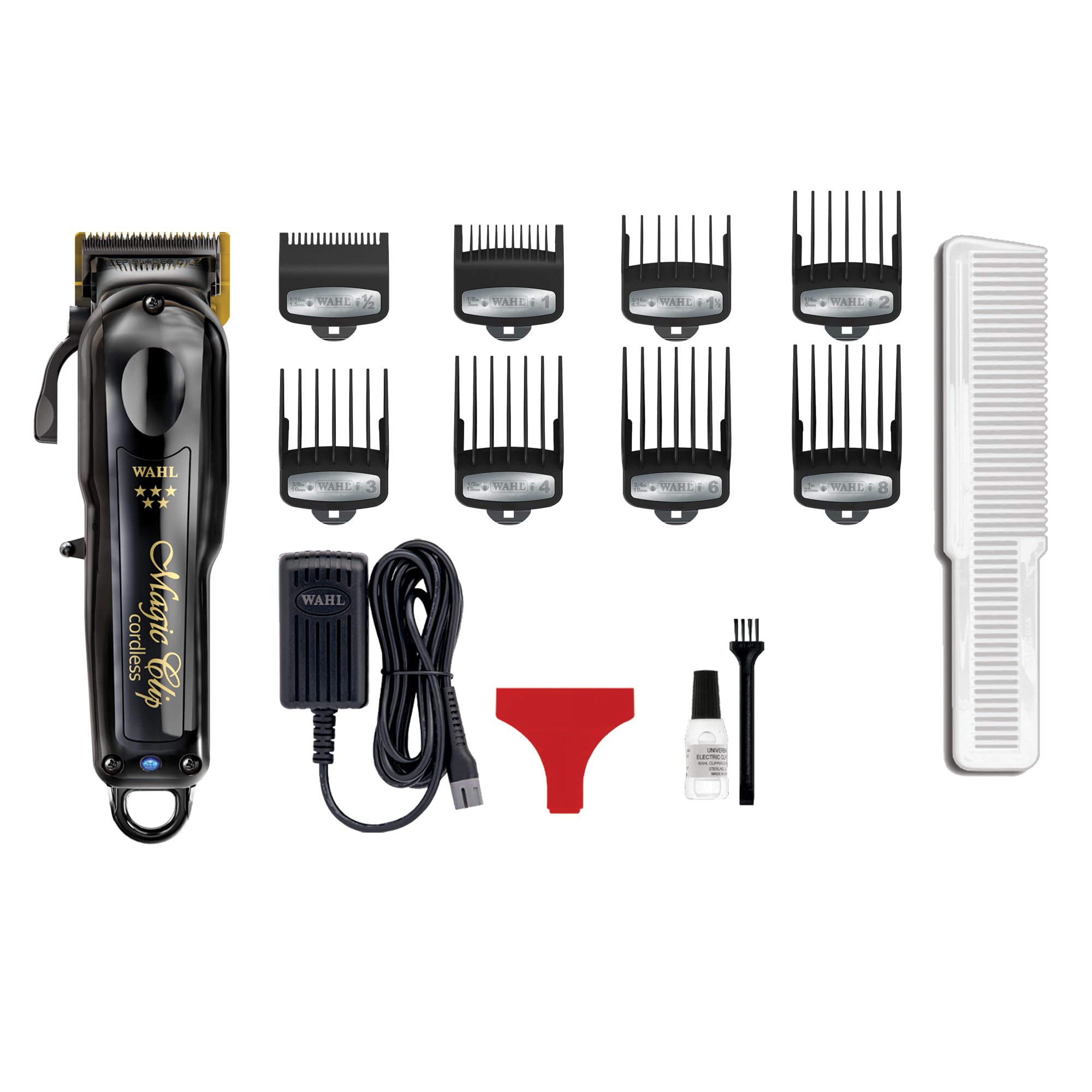 Wahl Professional 56463 - Clip mágico negro de litio inalámbrico de 5 estrellas