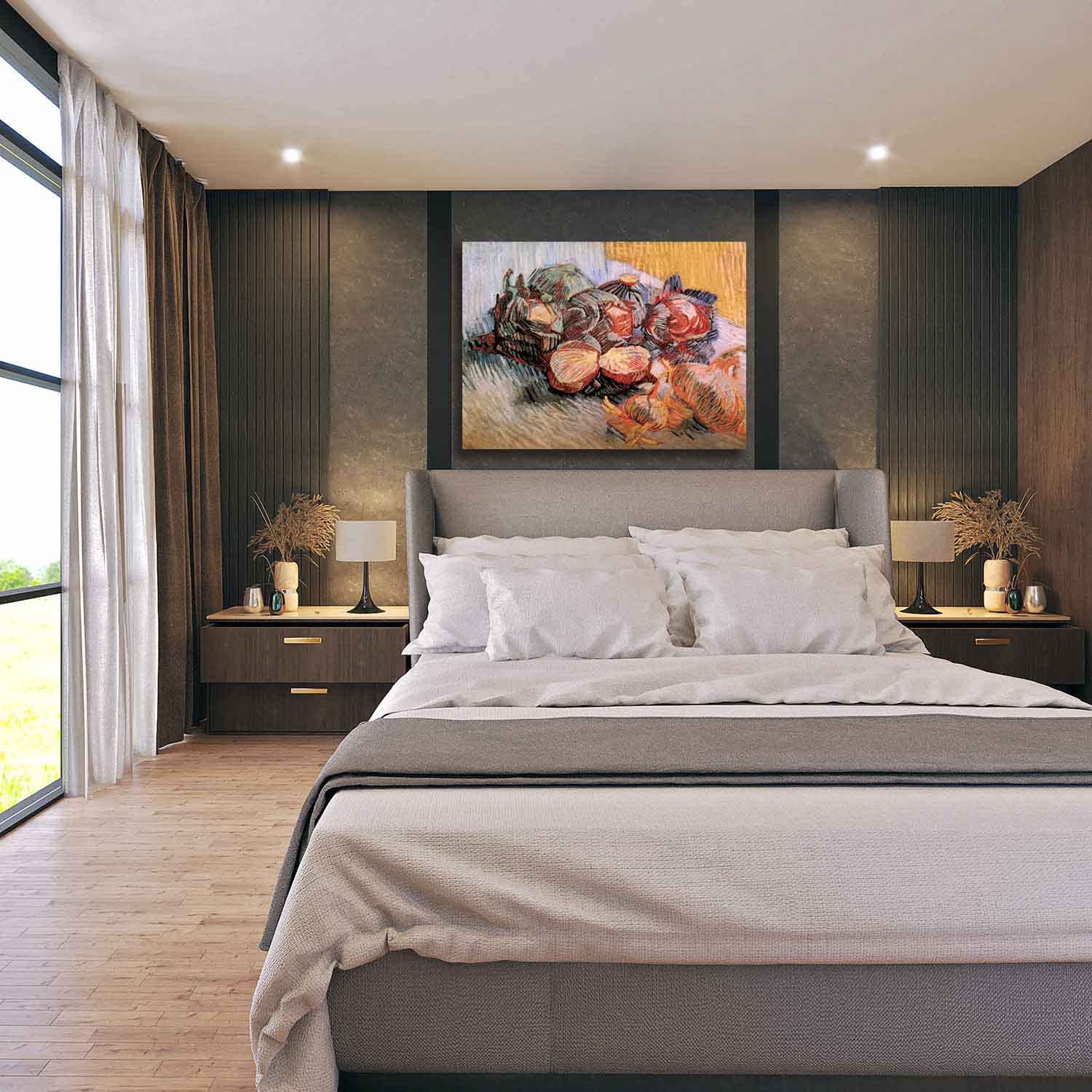 Van Gogh《Rotkohl》Kunstdruck Poster Kunstdruck auf Leinwand für Wohnzimmer, Schlafzimmer, Büro Dekoration Gerahmt Bereit Zum Aufhängen(62x86cm-24x34inch)Gerahmt
