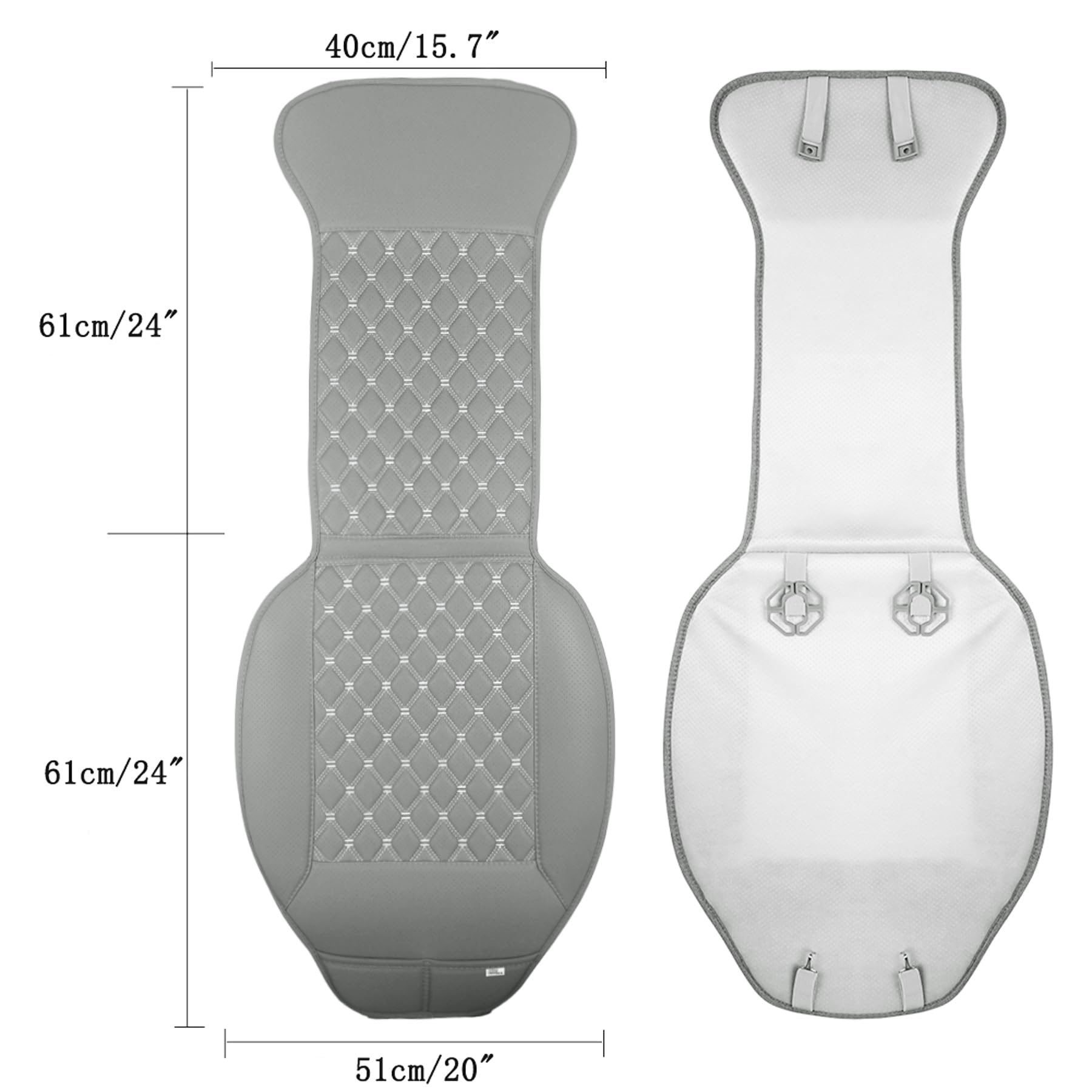 Black Panther 1 Pieza Funda Coche Asiento con Respaldo Accesorios De Coche Apto para Uso en Cuatro Estaciones(Gris)