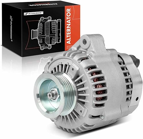 Miniatura 1 de A-Premium Alternador compatible con Acura TL 2002-2003, CL 2001-2003, 3.2L, 12V 120A polea de 6 ranuras en el sentido de las agujas del reloj,