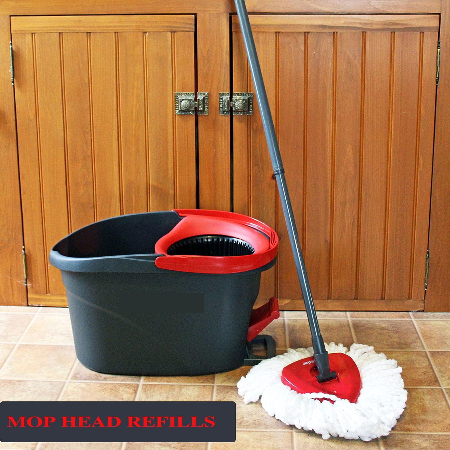 Mop Head Replacement 2 Pack Compatible with Spin Mop Power Refill Easy Cleaning Microfiber Mop Heads Replacement : Health & Household