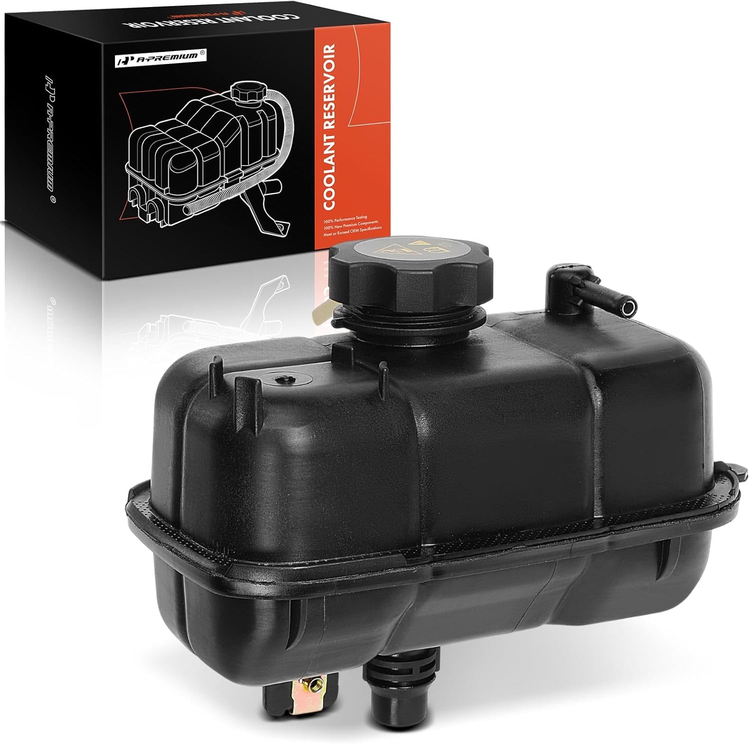 A-Premium Engine Coolant Overflow Recovery Reservoir Tank [with Cap] Compatible with Jeep JL Series Wrangler 2018 2019 2020 2021 2022 2023 2024