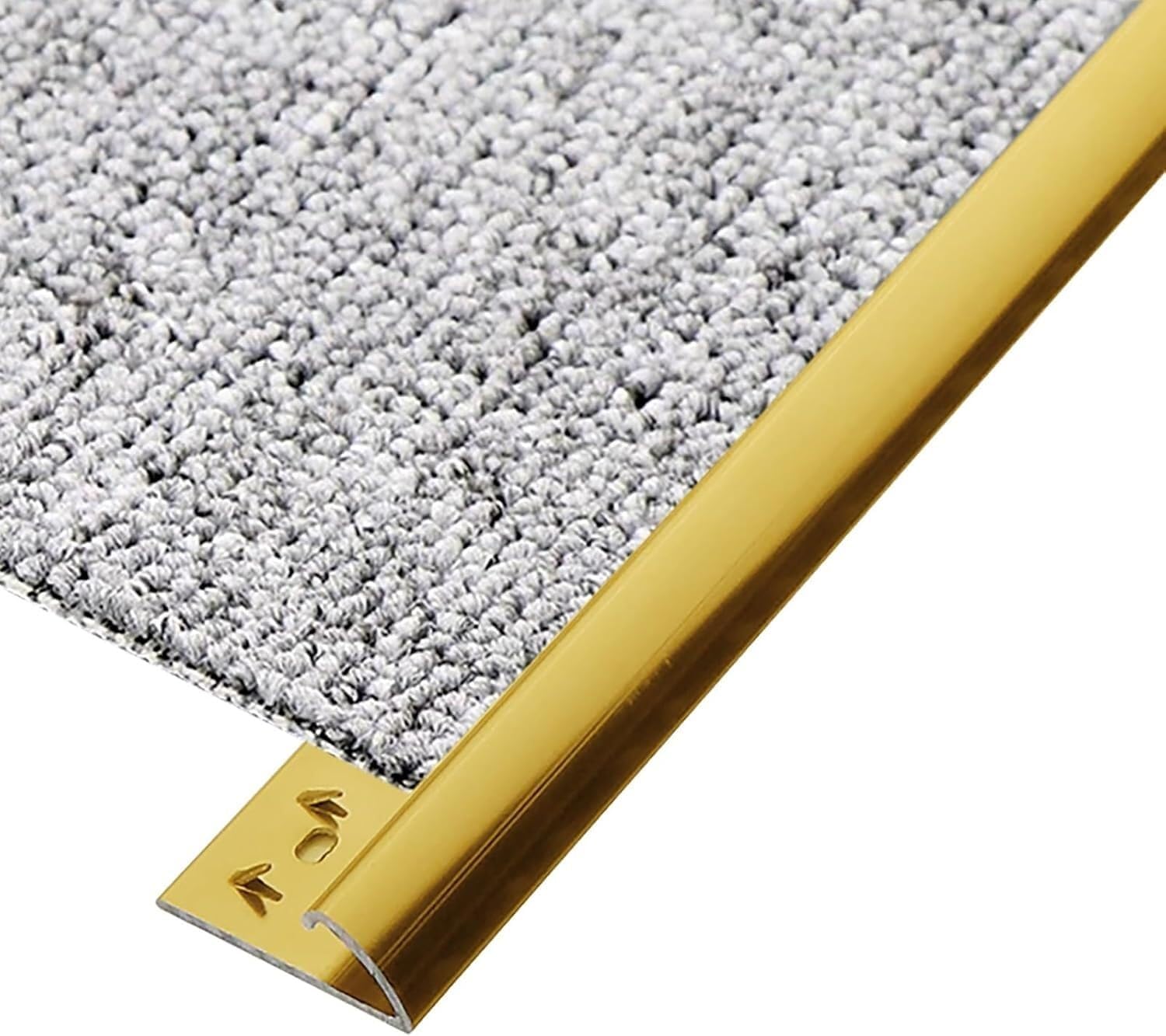 Threshold Strip，Flooring Transition Strip，Floor Transition Strip Carpet Edge Trim Decorate Strip Floor Divider Cover, Transition Threshold Bar Indoor & Outdoor, Metal Flooring Reducer for Doorway/Kitc