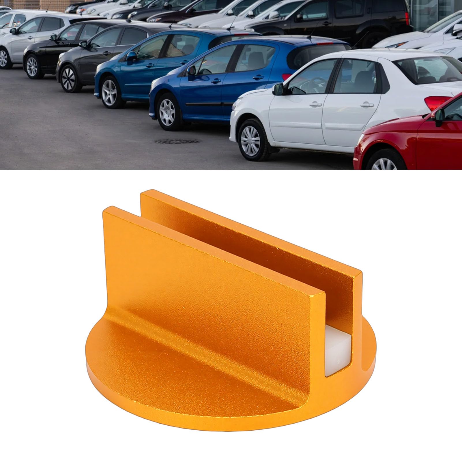 Cryfokt Gerilltes Wagenheber-Pad, 4-teiliger Universal-Aluminium-Rillen-Klemmschweiß-Wagenheber-Adapter, Universal-Adapter mit Gummi-Anti-Rutsch-Funktion für die Meisten Autos, SUVs, LKWs, Pickups