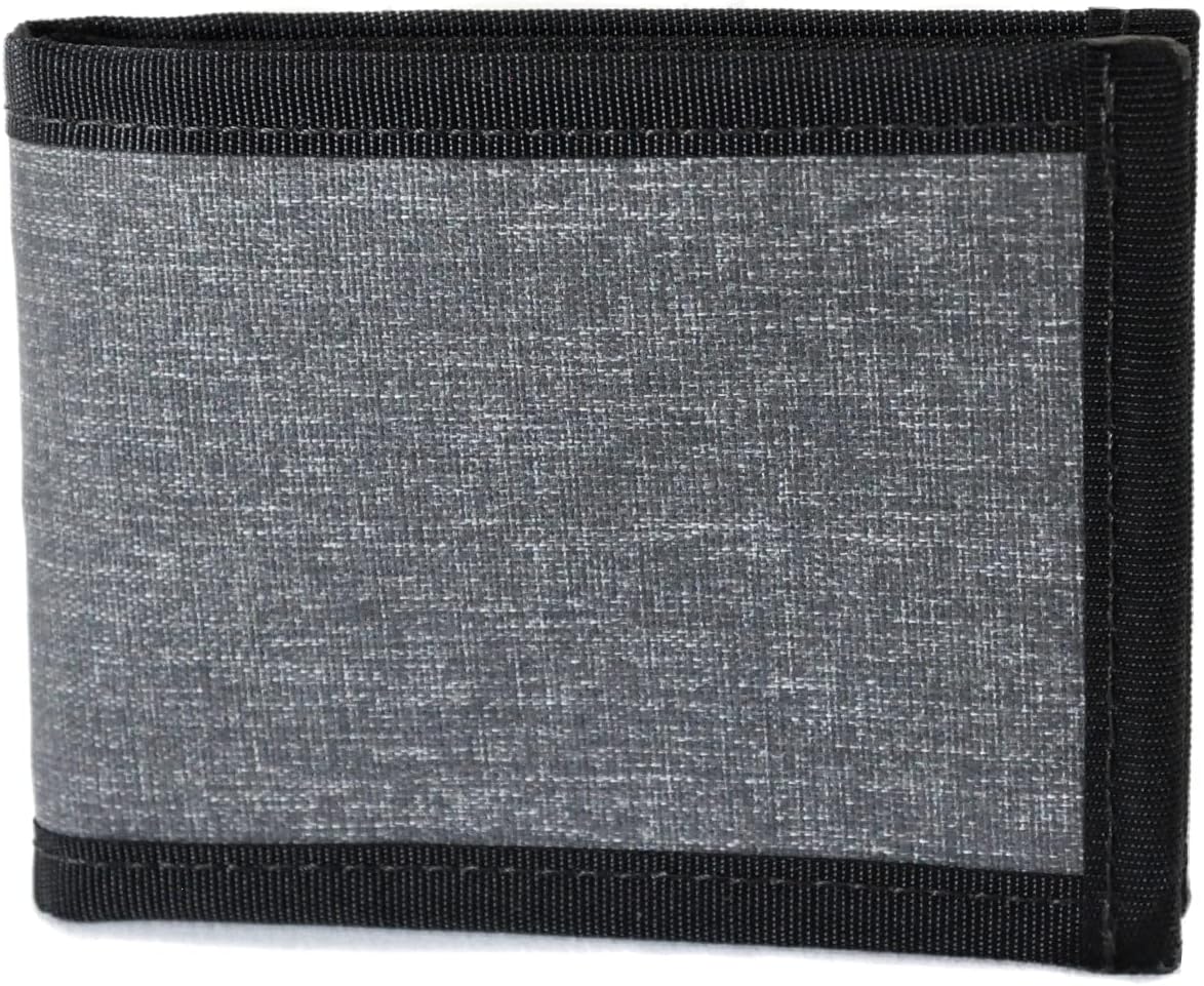 Vanguard Recycled Material Bifold Wallet | Slim and Durable with Cash Pocket, Two Hidden Card Pockets and Two ID Windows | Holds 10-12 Cards | Minimalist Wallet Made in USA, Recycled Heather