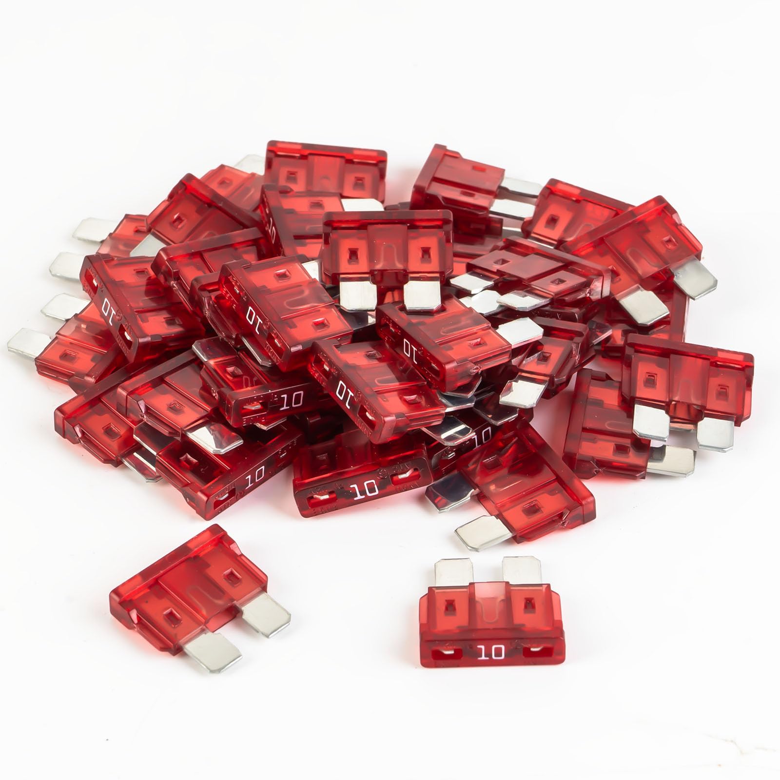40 Pack Auto Fuses 10 AMP ATC/ATO Standard Regular Fuse Blade 10A Car Truck Boat Marine RV