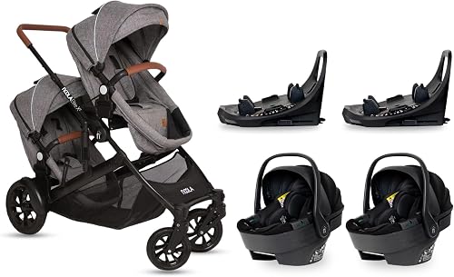 NOOLA-TThe EliteX2 6in1 Twin Travel System, Lunar Grey