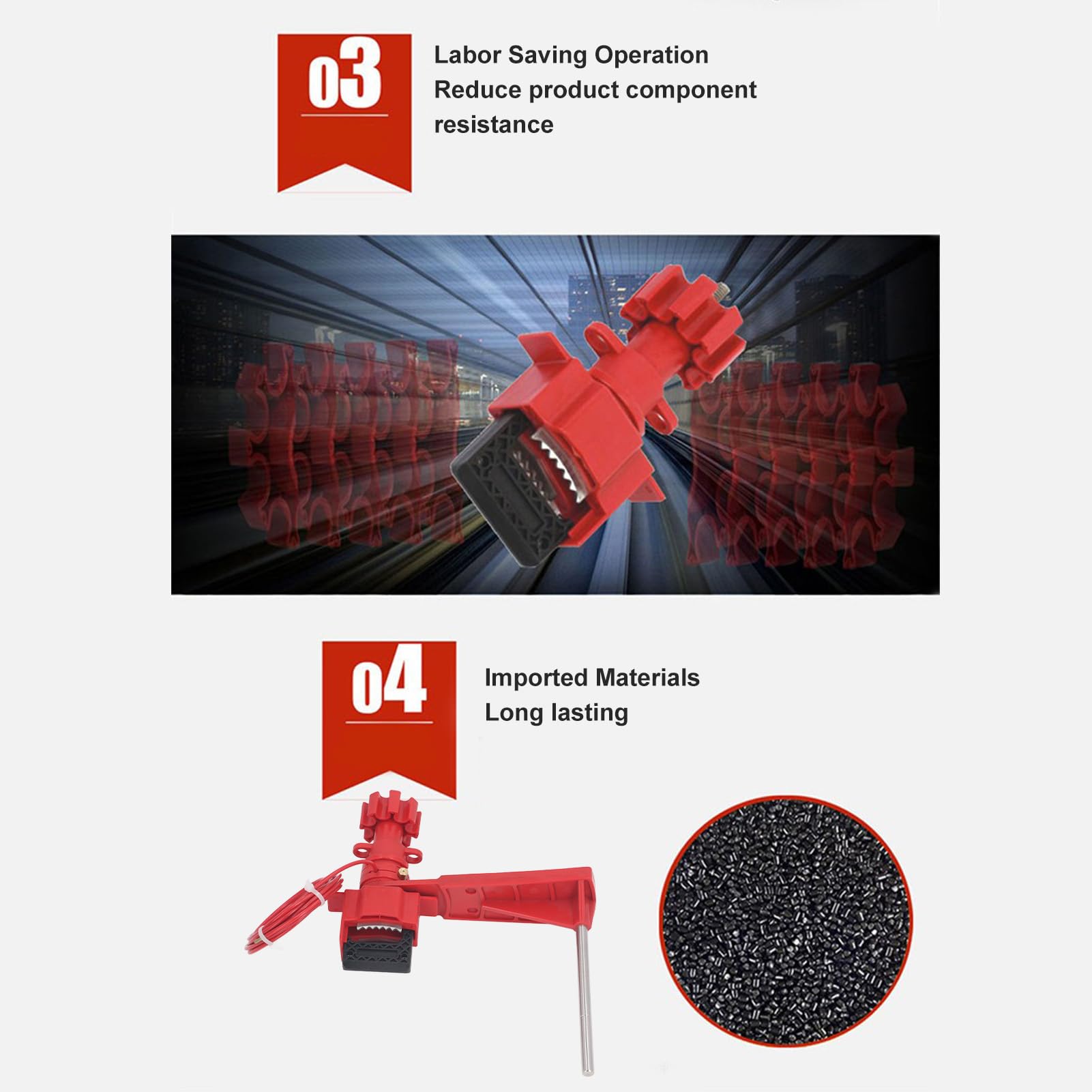 Valve Handle Lock Device, High Tensile Universal Stainless Steel Nylon Reinforced Valve Lock Multipurpose Crack Resistant for Industrial Use