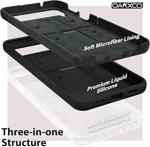 Miniatura 5 de oakxco Funda para teléfono Samsung Galaxy Z Flip 4, agarre de silicona líquida, bonita funda de gel TPU suave y delgada para mujeres y niñas, diseño