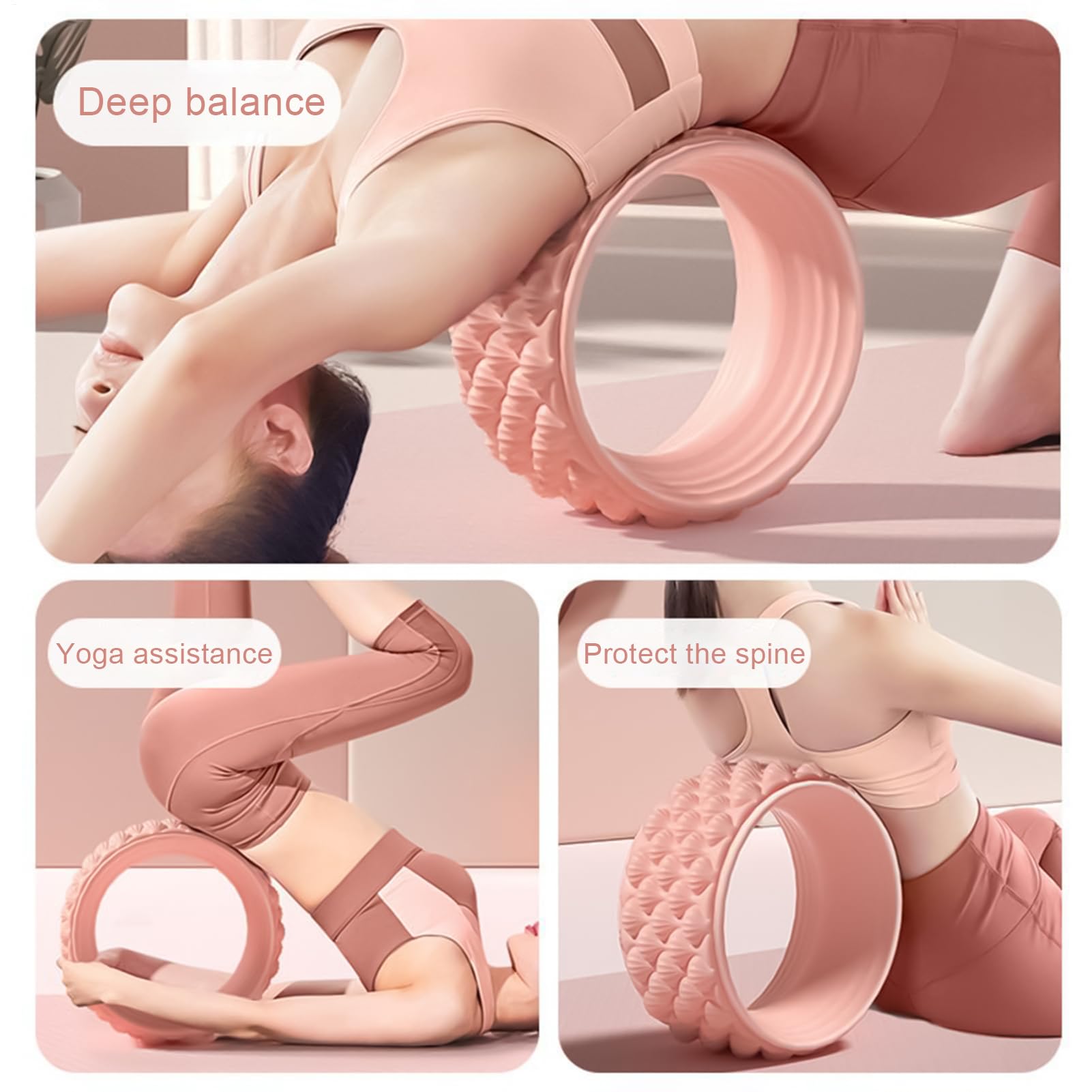 Rulli per massaggio muscolare - per l'allenamento del rullo della fascia, massaggiatore del tessuto profondo, rotolo di yoga | Dispositivo di fitness versatile per fondi muscolari,