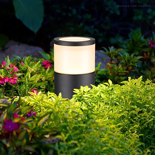 Miniatura 10 de LEONLITE Paquete de 8 luces de camino de bajo voltaje, luz LED de 4.5 W, bolardo de paisaje de 12 V, carcasa de aluminio, resistente al agua IP65,