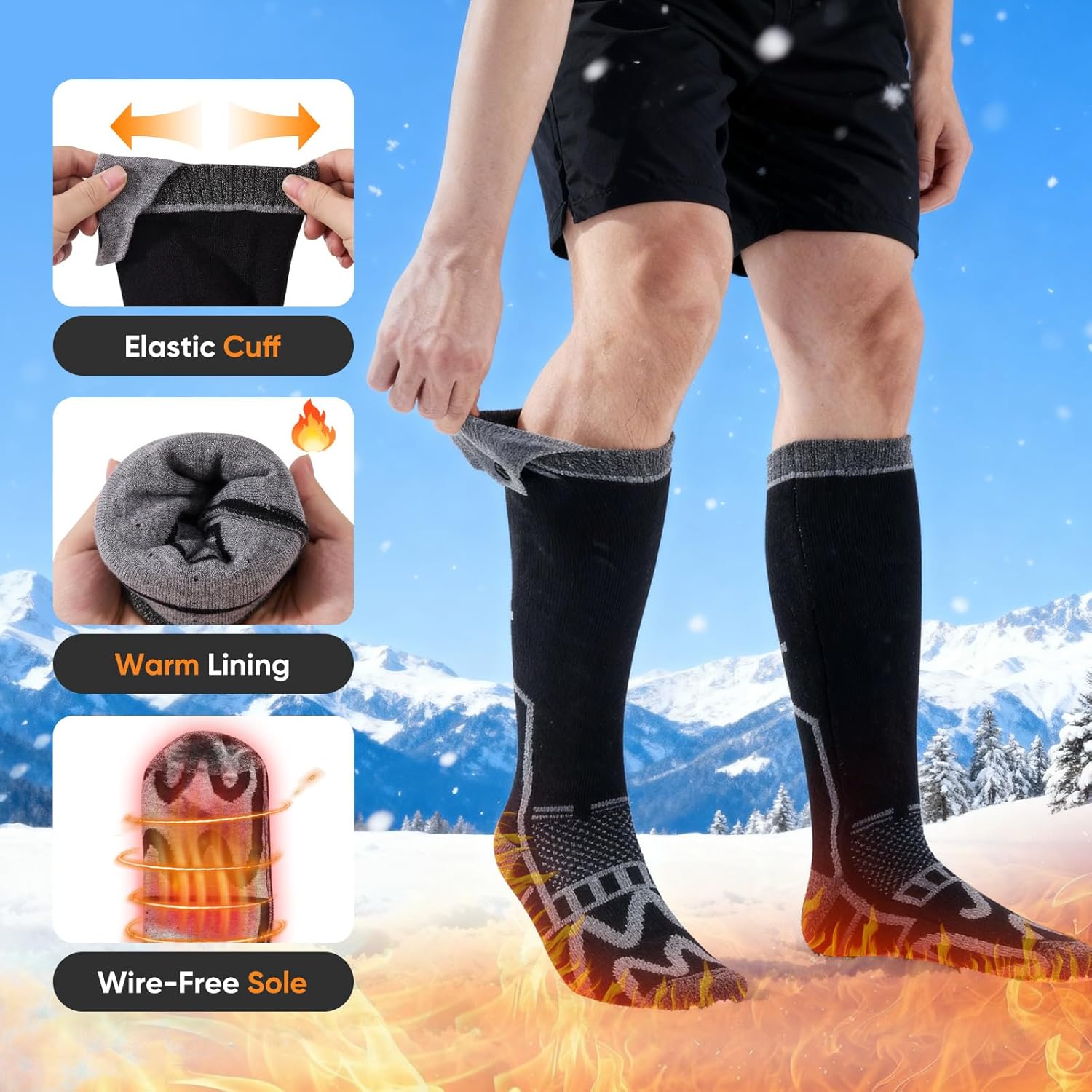 Seektain Heated Socks Usage Scenario