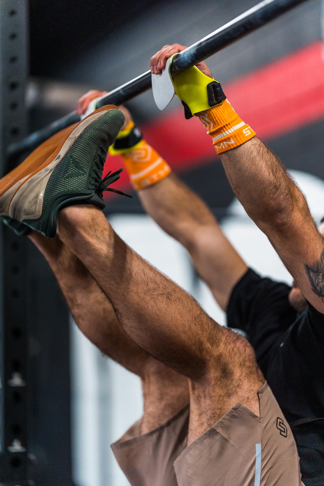 STMN Fitness Paracalli Zero Giallo Fluo Grip Estremo Protezione Mani Cross Training Calisthenics Pull-Up