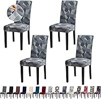 Vista 48 de Fundas de Silla de Navidad, Juego de 4 Fundas Elásticas para Sillas de Comedor, Protectores de Silla para Decoración de Navidad/Decoración del Hogar