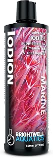 Brightwell Aquatics Iodion Iodide Supplement for Corals Clams Fish Macroalgae Enhances Polyp Extension Lighting Tolerance in Reef Marine Aquariums, 500 ml