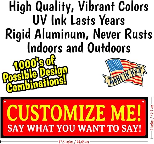 Miniatura 2 de ATX Custom Signs - Letrero personalizado de metal de aluminio resistente a la intemperie, varios tamaños, precaución, peligro, aviso de advertencia