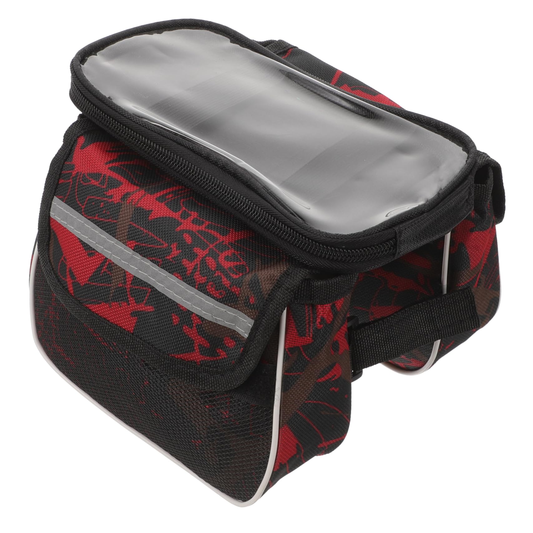 BESTonZON 4 Stück Mobiltelefontasche Gepolsterter Sitz Lenkerbeutel Fahrrad Satteltasche Zubehör Oberrohr Fahrradtasche Gepäckträgertasche Tankrucksack Oxford-Stoff + TPU-Touchscreen