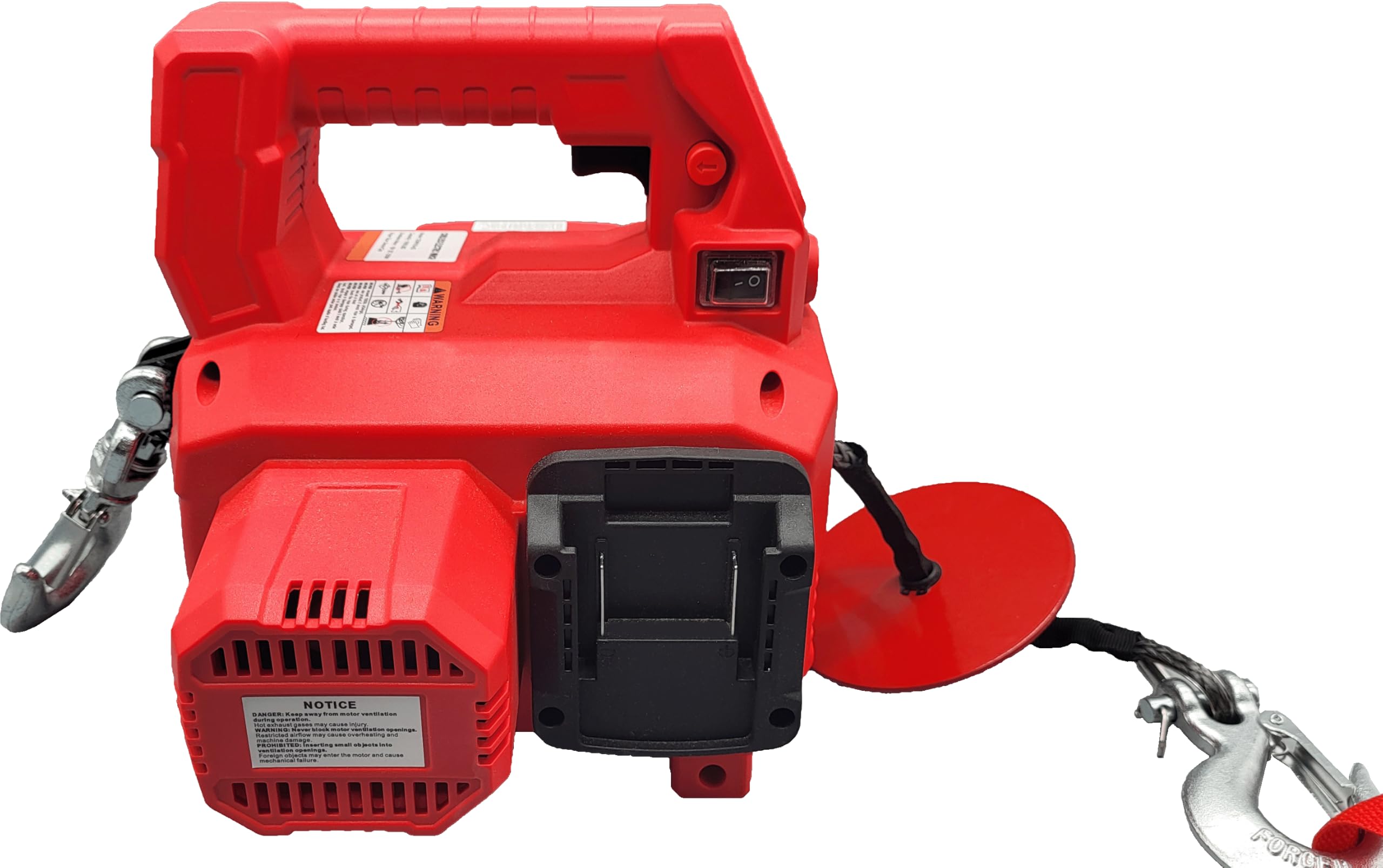 Berger & Schröter - Verricello Elettrico Portatile a Batteria per Batteria da 18 V, 454 kg, 550 W, Cavo da 12 m, Telecomando Senza Fili, verricello Motore, verricello
